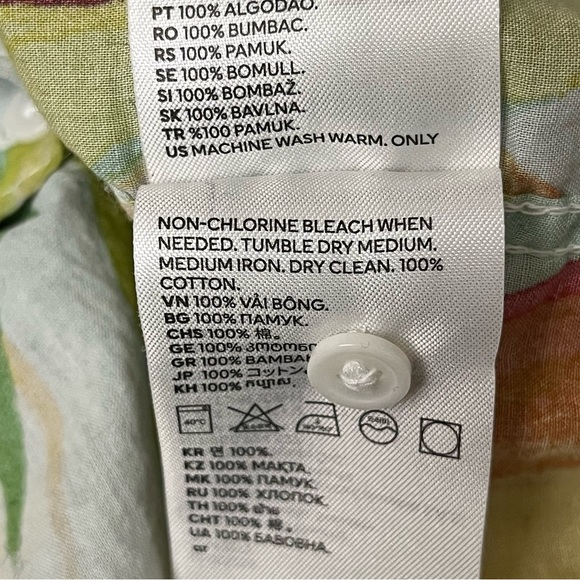 H&M Men’s Vintage Tropical Fruit Print Shirt – Hawaiian Button-Up Summer XL - Picture 7 of 10